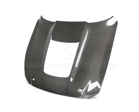 Anderson Composites Double Sided Carbon Fiber Hood Mustang Shelby GT500 2020-2023