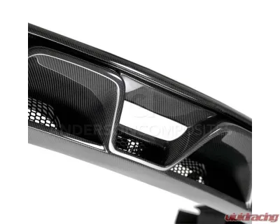 Anderson Composites Type-GR (GT350 Style) Carbon Fiber Quad Tip Rear Diffuser Ford Mustang | EcoBoost | V6 2015-2023 - AC-RL15FDMU-GR