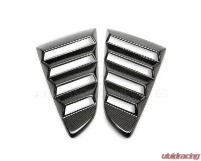 Anderson Composites Type-V Carbon Fiber Window Louvers Ford Mustang GT | EcoBoost | V6 2015-2023 - AC-WL15FDMU-V