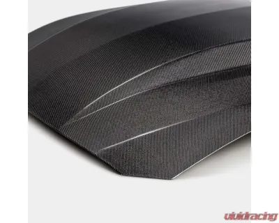 Anderson Composites Type-CJ Double-Sided Carbon Fiber Cowl Hood for 2024 Ford Mustang - AC-HD24FDMU-CJ-DS