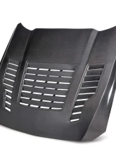 Anderson Composites Type-GT4 Double-Sided Carbon Fiber Hood for 2024 Ford Mustang                                     - AC-HD24FDMU-GT4-DS - Image 6