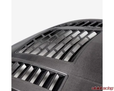 Anderson Composites Type-GT4 Double-Sided Carbon Fiber Hood for 2024 Ford Mustang - AC-HD24FDMU-GT4-DS