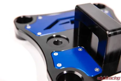 Agency Power Blue Billet Radius Rod Plate w/ D-Ring Can-Am Maverick X3 2017-2025 - AP-BRP-X3-250-BLU