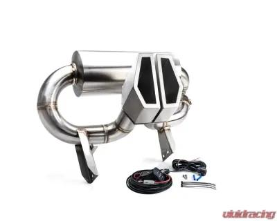 Agency Power Valvetronic Exhaust System Silver Tips Can-Am Maverick X3 Turbo 2017-2025 - AP-BRP-X3-170