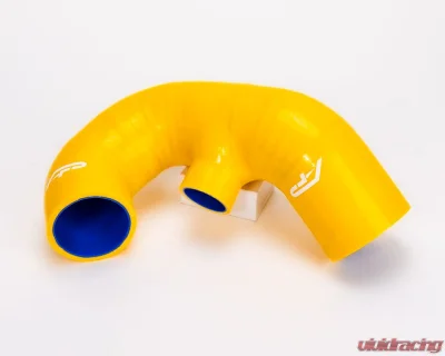 Agency Power Silicone Blow Off Valve Hose with 1 inch Port Yellow Can-Am Maverick R - AP-BRP-MAVR-SIL-BOT-YLW