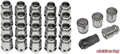 Dorman - Autograde Wheel Nut Kit 1/2-20 Dometop - 3/4 In. Hex, 1-5/16 In. Length With Lock - 611-122FK