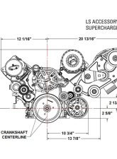 Procharger LS Serpentine Accessory Drive Kit w/ Inercooled F-2X (10-rib) (w/ Water Pump & All Accessory Brackets) GM Alternator 2007-2013                                     - 1LS400-F2-I - Image 7