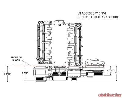 Procharger LS Serpentine Accessory Drive Kit w/ Inercooled F-2X (10-rib) (w/ Water Pump & All Accessory Brackets) GM Alternator 2007-2013 - 1LS400-F2-I