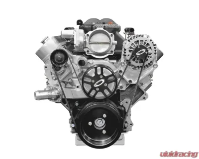 Procharger Serpentine Accessory Drive 8 Rib Belt with Crank Pulley, Alternator Bracket and A/C Bracket - 1CB400-4C