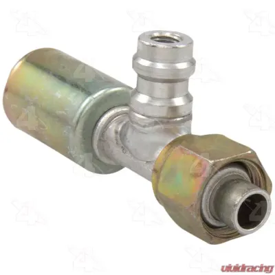 Four Seasons Straight Female Standard O-Ring A/C Fitting w/R134A Service Port 14928 - 14928