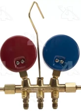 Four Seasons R134a Brass Fahrenheit Manifold Gauge Set w/Coupler 59198                                     - 59198 - Image 2