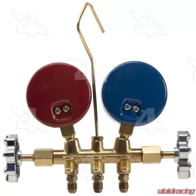 Four Seasons R134a Brass Fahrenheit Manifold Gauge Set w/Coupler 59198 - 59198