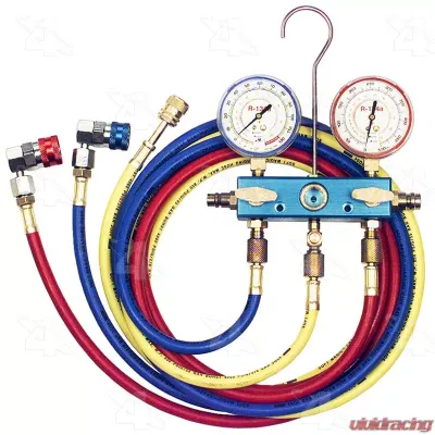 Four Seasons R134a Aluminum Fahrenheit Manifold Gauge Set w/Coupler - 59199
