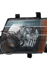 TYC Headlight Halogen Nissan Xterra 2009-2015                                     - 20-6702-90 - Image 2