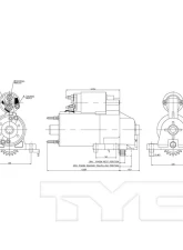 TYC Genera Starter Motor                                     - 1-06656 - Image 3