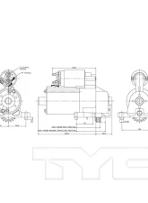 TYC Genera Starter Motor                                     - 1-06677 - Image 3