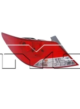 TYC Genera CAPA Certified Tail Light Assembly Hyundai Accent Left 2012-2014                                     - 11-11942-00-9 - Image 2