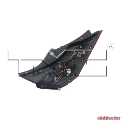 TYC Genera CAPA Certified Tail Light Assembly Hyundai Accent Left 2012-2017 - 11-11950-00-9