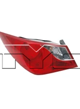 TYC Genera CAPA Certified Tail Light Assembly Hyundai Sonata Left Outer 2011-2014                                     - 11-6348-00-9 - Image 2