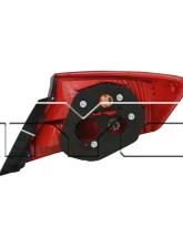 TYC Genera CAPA Certified Tail Light Assembly Honda Civic Left 2012-2013                                     - 11-6376-00-9 - Image 2