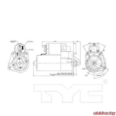 TYC Genera Starter Motor Volvo - 1-17508