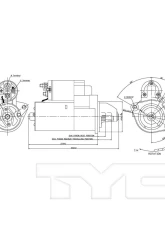 TYC Genera Starter Motor BMW                                     - 1-17702 - Image 3