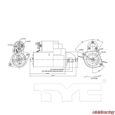 TYC Genera Starter Motor BMW - 1-17702