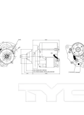 TYC Genera Starter Motor Honda Civic 1998-2005 Automatic                                     - 1-17741 - Image 3