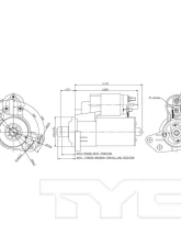 TYC Genera Starter Motor Volkswagen Automatic                                     - 1-17781 - Image 3
