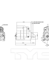 TYC Genera Starter Motor                                     - 1-17795 - Image 3