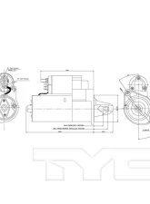 TYC Genera Starter Motor                                     - 1-17852 - Image 3