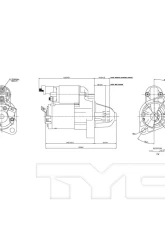 TYC Genera Starter Motor Honda 2.4L 4-Cyl Manual                                     - 1-17869 - Image 4