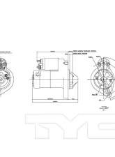 TYC Genera Starter Motor Jeep 4.0L 6-Cyl                                     - 1-17879 - Image 3