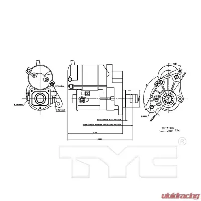 TYC Genera Starter Motor - 1-17896