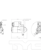 TYC Genera Starter Motor Jeep 3.7L V6                                     - 1-17939 - Image 4