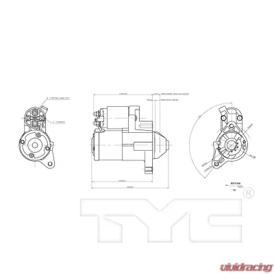 TYC Genera Starter Motor Jeep 3.7L V6 - 1-17939