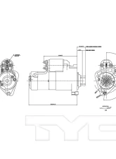 TYC Genera Starter Motor                                     - 1-17942 - Image 3