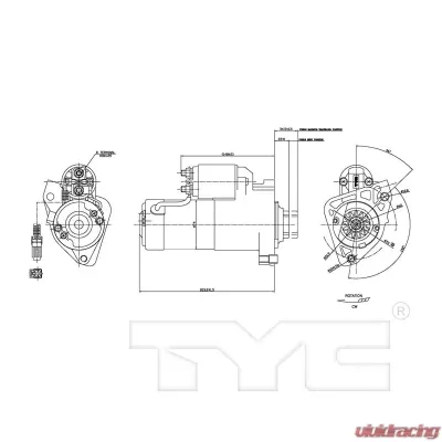 TYC Genera Starter Motor - 1-17942