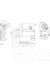 TYC Genera Starter Motor Honda Civic 2006-2011 1.8L 4-Cyl Manual                                     - 1-17957 - Image 5