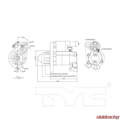 TYC Genera Starter Motor Honda Civic 2006-2011 1.8L 4-Cyl Manual - 1-17957