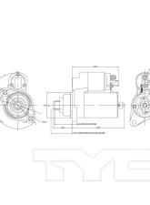 TYC Genera Starter Motor                                     - 1-17969 - Image 3