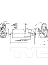 TYC Genera Starter Motor                                     - 1-17975 - Image 3
