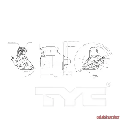 TYC Genera Starter Motor - 1-19049