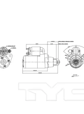 TYC Genera Starter Motor                                     - 1-19063 - Image 3