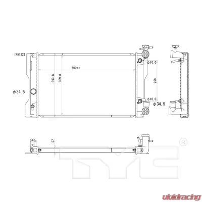 TYC Genera Radiator Assembly - 13049