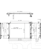 TYC Genera Radiator Assembly Hyundai Genesis Automatic                                     - 13085 - Image 3