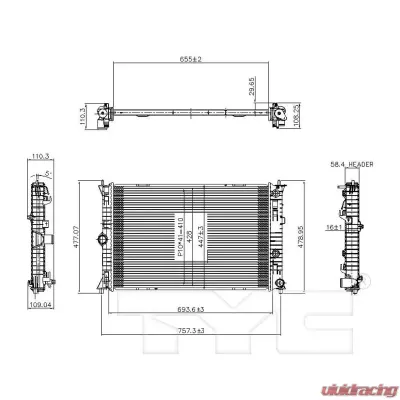 TYC Genera Radiator Assembly - 13088