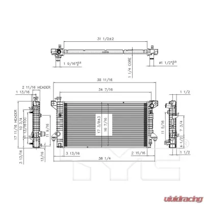 TYC Genera Radiator Assembly - 13099