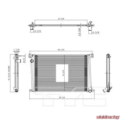 TYC Genera Radiator Assembly Mini 1.6L 4-Cyl - 13167