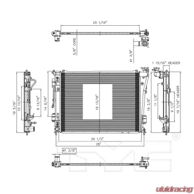 TYC Genera Radiator Assembly - 13191